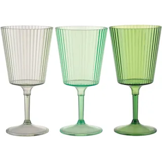 12er Set Kelch 400ml grün Kunststoff PS Shades of Greenery Unikat