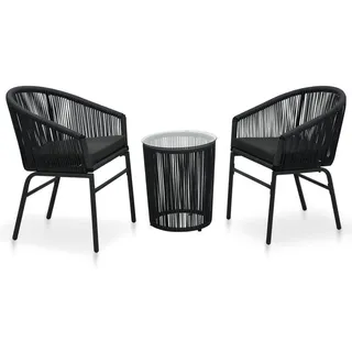 vidaXL Bistroset 3-tlg. Tisch Ø 40 x 48 cm schwarz