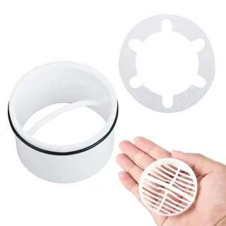 Haarsieb + Tauchrohr – Haarsieb dusche – Tauchrohr Set für Dusche – Ersatz-Haarfilter und Siebeinsatz – kompatibel mit Ablaufgarnituren 6960, 6963, 6961, 6962 – geeignet für Duschablauf-Siphon