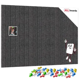 ALLboards Pinnwand 120 x 80 cm Silber