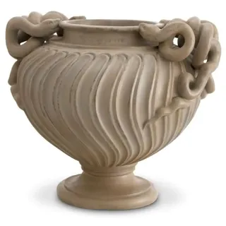 Casa Padrino Luxus Barock Blumentopf Antik Beige H. 48 cm
