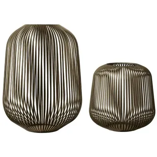blomus Windlicht -LITO- 2er Set Laterne, Windlicht, Kerzenhalter (SET, 2 St., SIZE M,L), pulverbeschichtete Stahlstreben braun