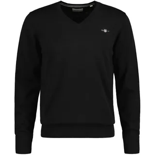 GANT Classic Cotton V-Neck Pullover Schwarz 3XL