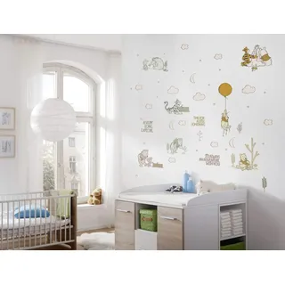 KOMAR Disney Deco-Sticker von Komar - Winnies Woodland - Größe 50 x 70 cm - Pooh, Hundertmorgenwald, Wandtattoo, Kinderzimmer, Babyzimmer, Aufkleber, Sticker, Winnie Pooh, bunt