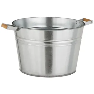 Dehner Pflanzkübel Ø 36 x 25 cm Silber