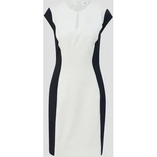 S.Oliver Damen, 2140453 Kleid, 02D1 creme|schwarz, 44