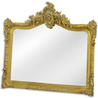 Casa Padrino Barock Spiegel Gold 111 x H. 103 cm - Garderoben Spiegel - Wohnzimmer Spiegel - Prunkvoller Wandspiegel im Barockstil