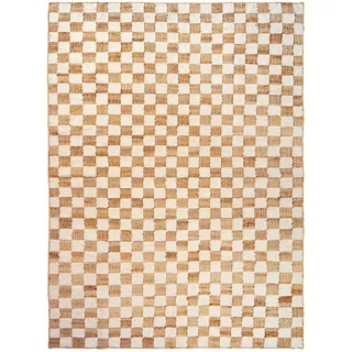Ferm Living - Check Woll-Jute Teppich, off-white, 200 x 300 cm
