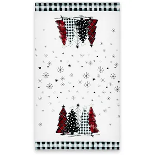 FANSU Geschirrtücher Weihnachten 2er Set,Weihnachtsbaum Geschirrtuch Saugfähig Küchenhandtuch 45x66cm Fusselfrei Küchentücher Trockentücher Küchenhandtücher Geschirrhandtücher (Gingham)