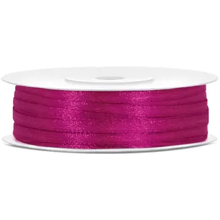 Partydeco Geschenkband Satin fuchsia 3 mm x 50 m