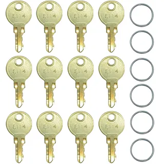 12 x E114-Schlüssel für Toilettenpapierspender, E114 Papierhandtuch-Schlüssel, Ersatzschlüssel, Ersatzschlüssel für Toilettenpapier und Seifenspender