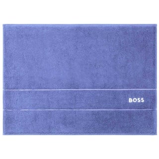 BOSS Badematte - PLAIN, Badvorleger, Baumwolle Blau 50x70 cm