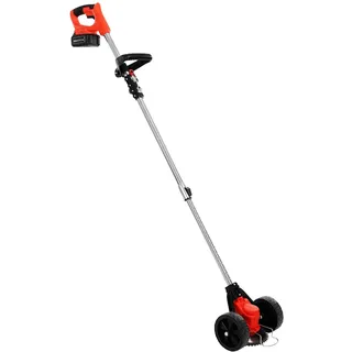 JHAUAI Rasenkantenschneider Akku 800W,2 Akkus Räder Teleskopstiel | 0–90° Verstellbarer Schneidkopf Mit Bürstenlosem Motor Und Drei Messertypen Für Präzises Trimmen Verschiedener Flächen