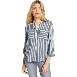 Tom Tailor Hemd Offwhite Navy Vertical Stripe 36