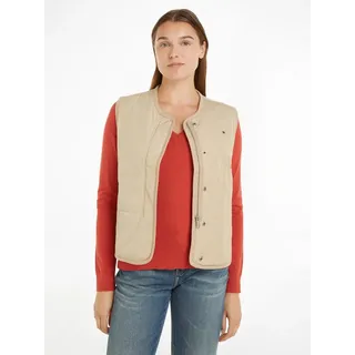 Tommy Hilfiger Steppweste JERSEY LINED VEST mit Tommy Jeans Logo-Flag beige|braun S (36)