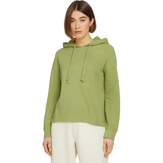 TOM TAILOR Denim Damen Basic Hoodie 1027687, 28720 - New Pea Green, S - S