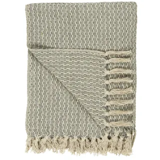 ib laursen Plaid 130 x 160 cm creme/blaugrau