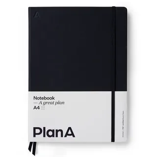 Notizbuch A4 Hardcover Punktiert Midnight Black