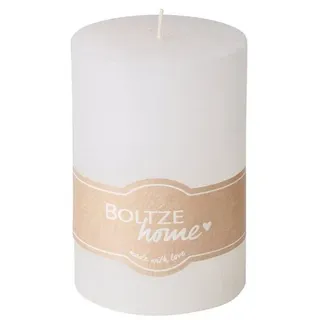 BOLTZE Stumpenkerze Stumpenkerze Casual, 10 cm hoch, Ø 7 cm, Cremeweiß