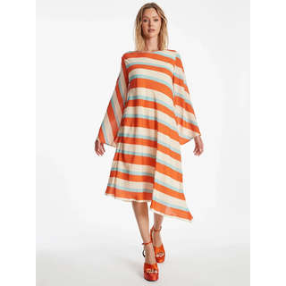 Ana Alcazar Kleid Zedoli hellblau / orange / weiß 38