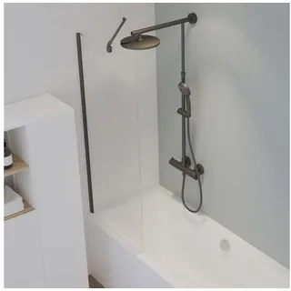 Schulte Badewannenaufsatz 70 x 140 cm Klar/Schwarz