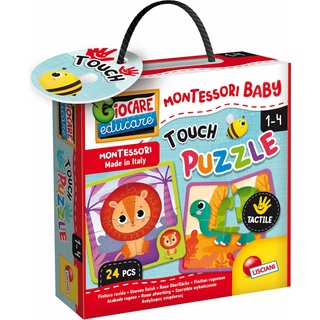 Lisciani Montessori Baby Touch Puzzle pudełko 92680 (4 Teile)