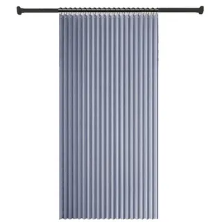 Minicloss Duschvorhang Wasserdichter Magnet-Falt-Duschvorhang, Verdickter Leinenoptik-Vorhang Breite 100 cm (1-tlg), Ideal für Badezimmer, Türrahmen, Schlafzimmer und als Raumteiler blau 100 cm x 200 cm