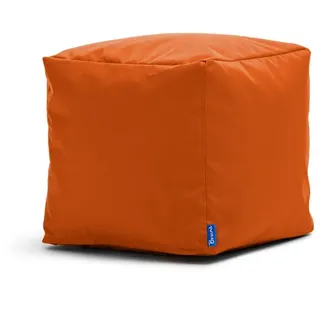Bruni Sitzwürfel & Sitzhocker Cubo - indoor & outdoor, waschbar, als Hocker & Ablage, wasserabweisend, waschbar orange