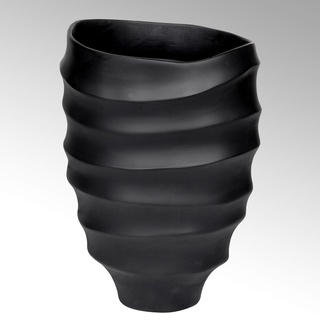 Dekovase LAMBERT "YAsu" Vasen Gr. H: 40 cm, schwarz Blumenvasen Aluminium, Höhe 40 cm