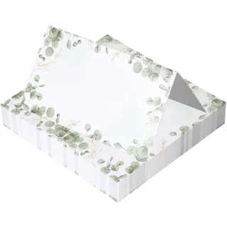 50pcs Tischkarten Hochzeit Namensschilder Hochzeit Blanko Tischkarten Geburtstag Platzkarten Tischkärtchen Konfirmation Tisch Sitzplan Eukalyptus Namenskärtchen Namenskarten für Kommunion Taufe