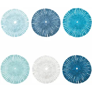 Villa d'Este Home Tivoli Nature Set 6 Tischsets Ø 38 cm aus Papier