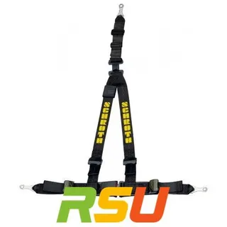 Schroth Gurt - Rallye 3 asm schwarz mit gelbem Flock links
