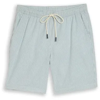 Tom Tailor Badeshorts im Streifen-Design Beige/Blau XXL