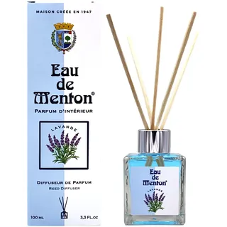Prestige de Menton Raumduft-Diffusor, 100 ml – Lavendel der Provence – 97,9 % natürlich & vegan – Duftspender mit Stäbchen für Zuhause, entspannend & aromatisch