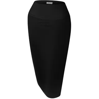Bleistiftröcke für Damen unterhalb des Knies, Spitzenrock, Arbeit, Wochenenden, Verabredungen, sexy Büro, Business, Bodycon Röcke, Schwarz, Groß - L