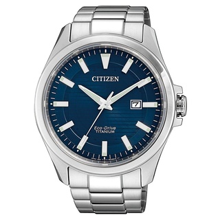 Citizen Herren Analog Eco-Drive Uhr mit Super Titanium Armband BM7470-84L