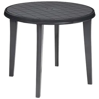 JARDIN 221062 Lisa Tisch rund Vollkunststoff graphit, 90 cm