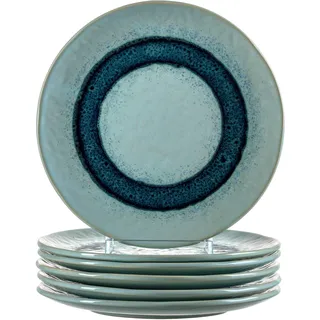 LEONARDO Matera Keramikteller 22,5 cm blau 6er Set