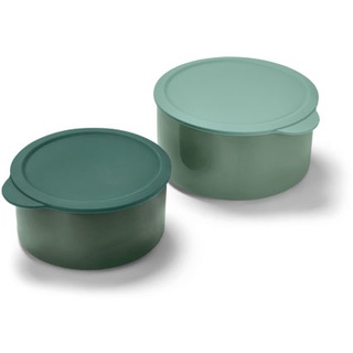 2 Keramik-Auflaufformen - dunkelgrün - grün