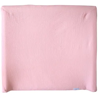 Blausberg Baby - Bezug kompatibel mit IKEA-Wickelauflage Vädra 74x80 cm – in Blush Rosa - aus 100% Baumwolle-Musslin, Oeko-Tex ® Standard 100 zertifiziert