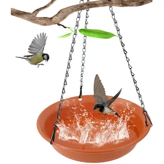 Afrine Hängende Vogeltränke für draußen, hängende Vogelwasserfutterstation für den Außenbereich, Vogeltränke, Vogeltränke für draußen, Balkon, Fenster, Hinterhof, Garten, klein, groß