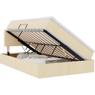 vidaXL Bett 120 x 200 cm Creme