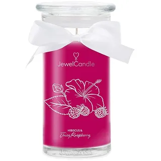 Juwelkerze Duftkerze mit Halskette "Hibiscus & Juicy Raspberry" - 400 g