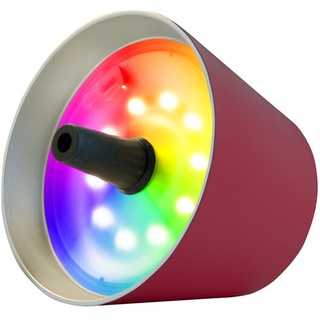 LED-Tischleuchte mit RGB-Farbwechselfunktion Top 2.0 sompex bordeaux rot, Designer Lexis Kraft, Lampenschirm 9 cm; Stopfen 2.3 cm