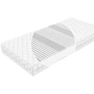 Schlafschatz Komfortschaummatratze, Weiß, Textil, H1, Füllung: Komfortschaum, 90x200 cm, Oeko-Tex® Standard 100, Bezug abnehmbar/waschbar, Schlafzimmer, Matratzen Shop, Matratzen, Kaltschaummatratzen