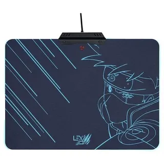 LEXIP Kakashi Kamui Gaming-Mauspad Beleuchtet Schwarz/Türkis