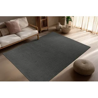 Kayoom Bandito 325 Kurzflorteppich 160 x 230 cm Grau