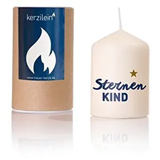 kerzilein Trauerkerze Flämmchen, dunkelblau, STERNENKIND