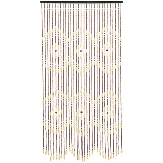 Bagyaluu Door Curtain 31 Linien 90x175cm Holz Fadenvorhang Insektenschutz Holzvorhang Türvorhang Perlenvorhang für Wohnzimmer Balkon Schlafzimmer Esszimmer