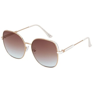 BEZLIT Eyewear Pilotenbrille Rundglas Designer Damen Sonnenbrille (1-St) mit violett, rosa, grau-rosa, braun-blau und braunen Linsen weiß